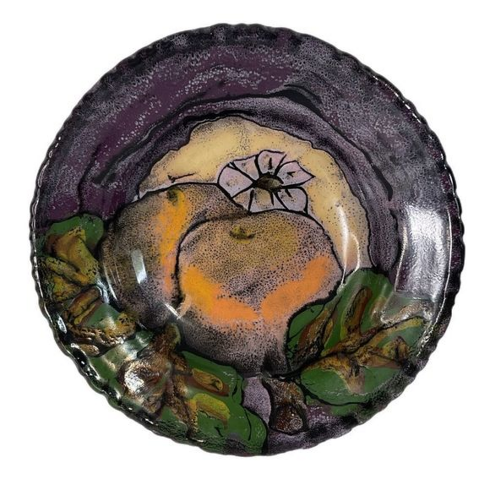 Artisan Trinket Dish Hand‎ Thrown Bohemian Leaf Pottery Collectible Plate Bowl